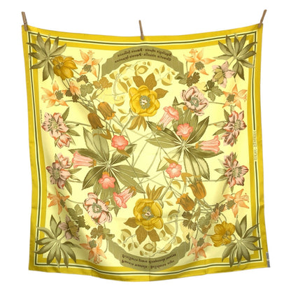 エルメス Fleurs d'Hellade シルクスカーフ