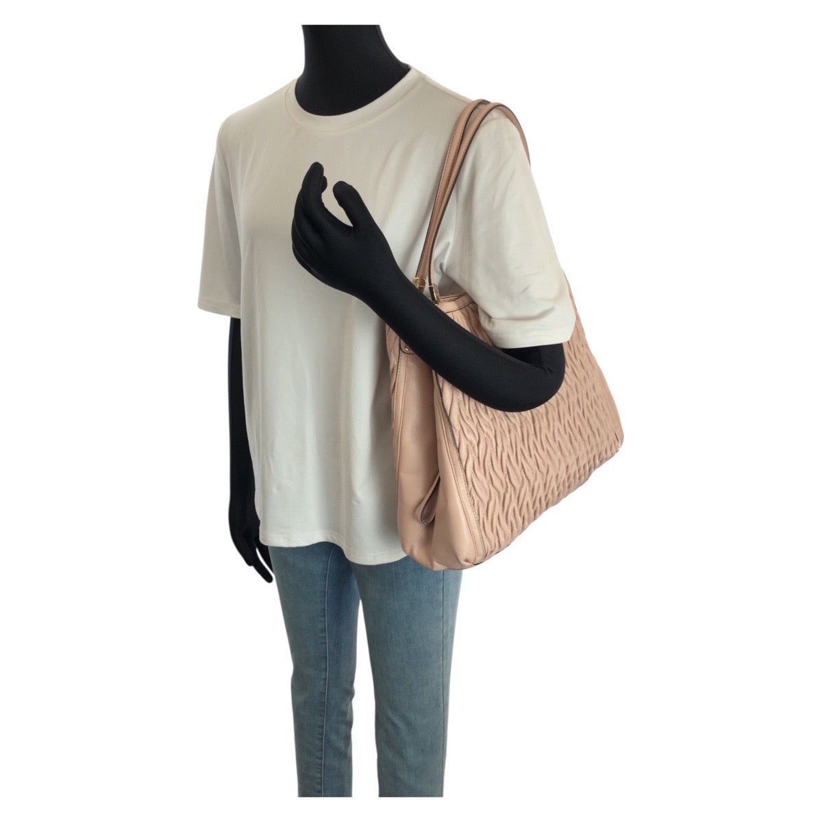 コーチ マディソン ギャザードツイストレザー ショルダートートバッグ