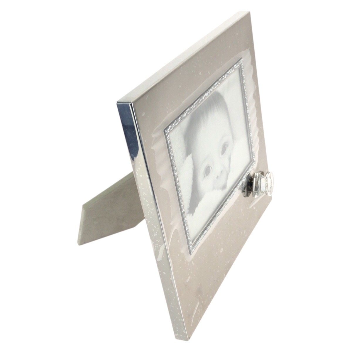スワロフスキー Picture Frame with Bow ステンレススチール フォトフレーム