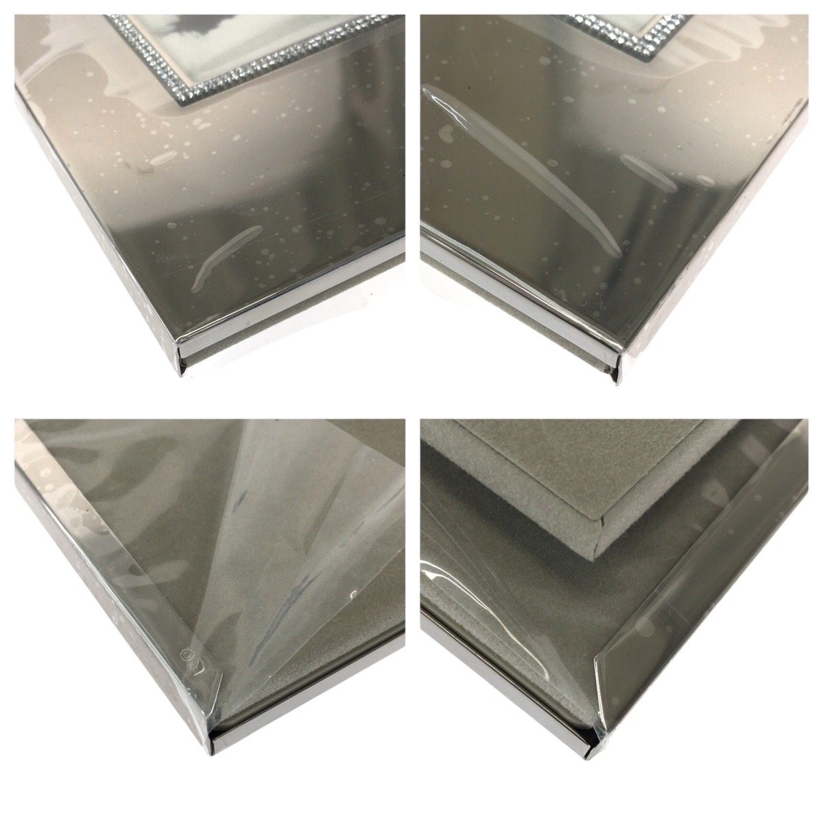 スワロフスキー Picture Frame with Bow ステンレススチール フォトフレーム