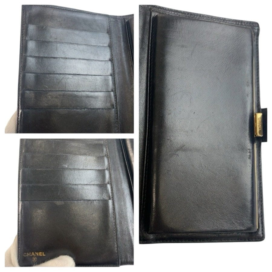 シャネル レザー長財布