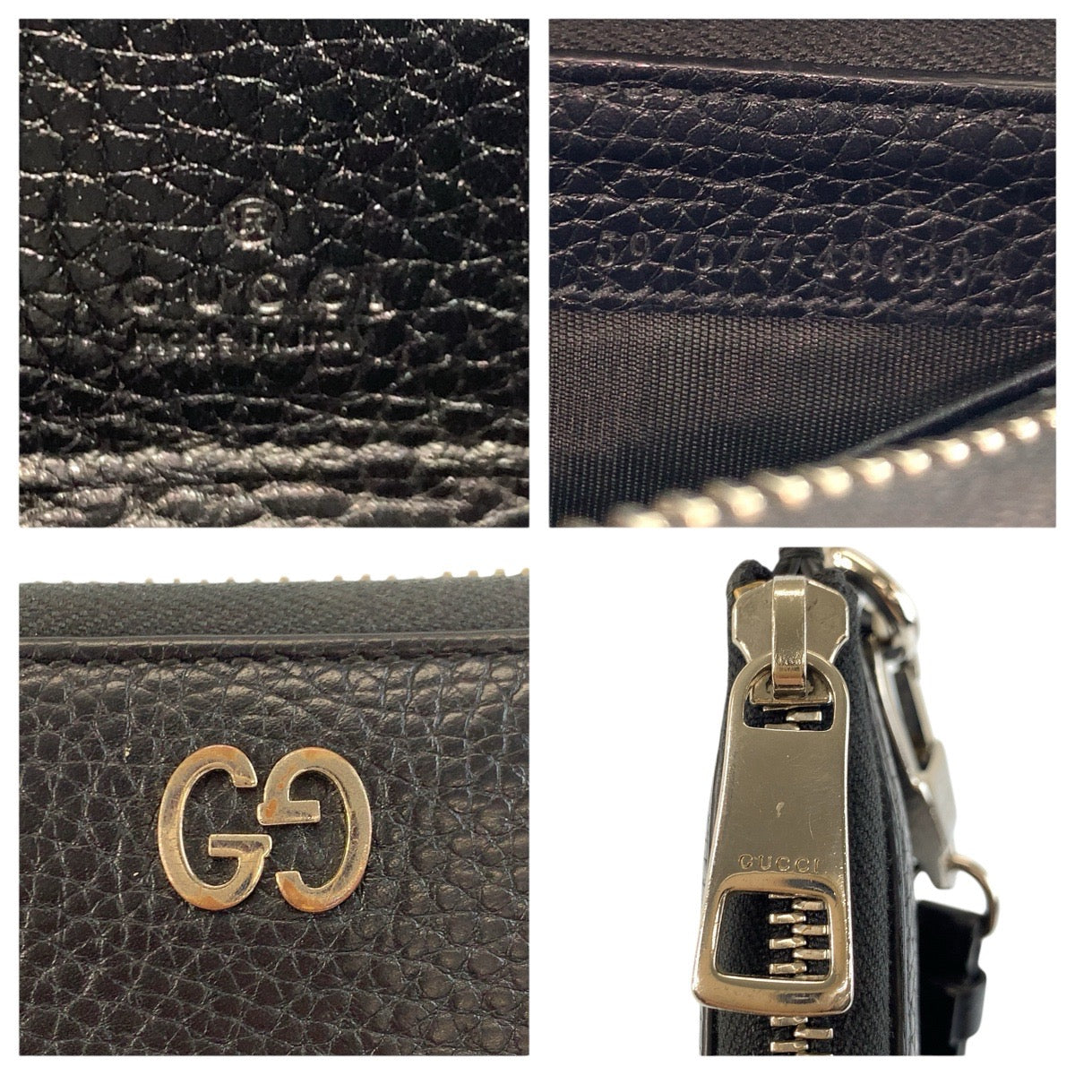 グッチ GGメタル レザー長財布