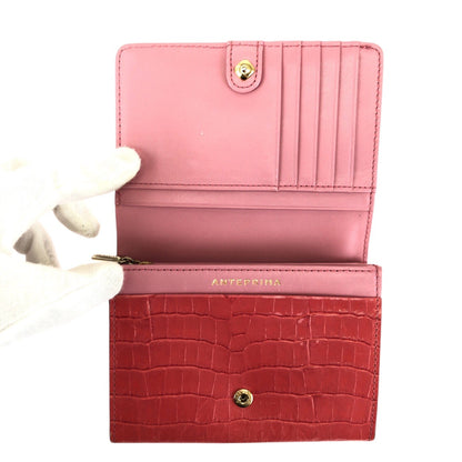 アンテプリマ 型押しレザー財布