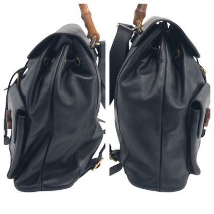 グッチ バンブーレザーリュックサック