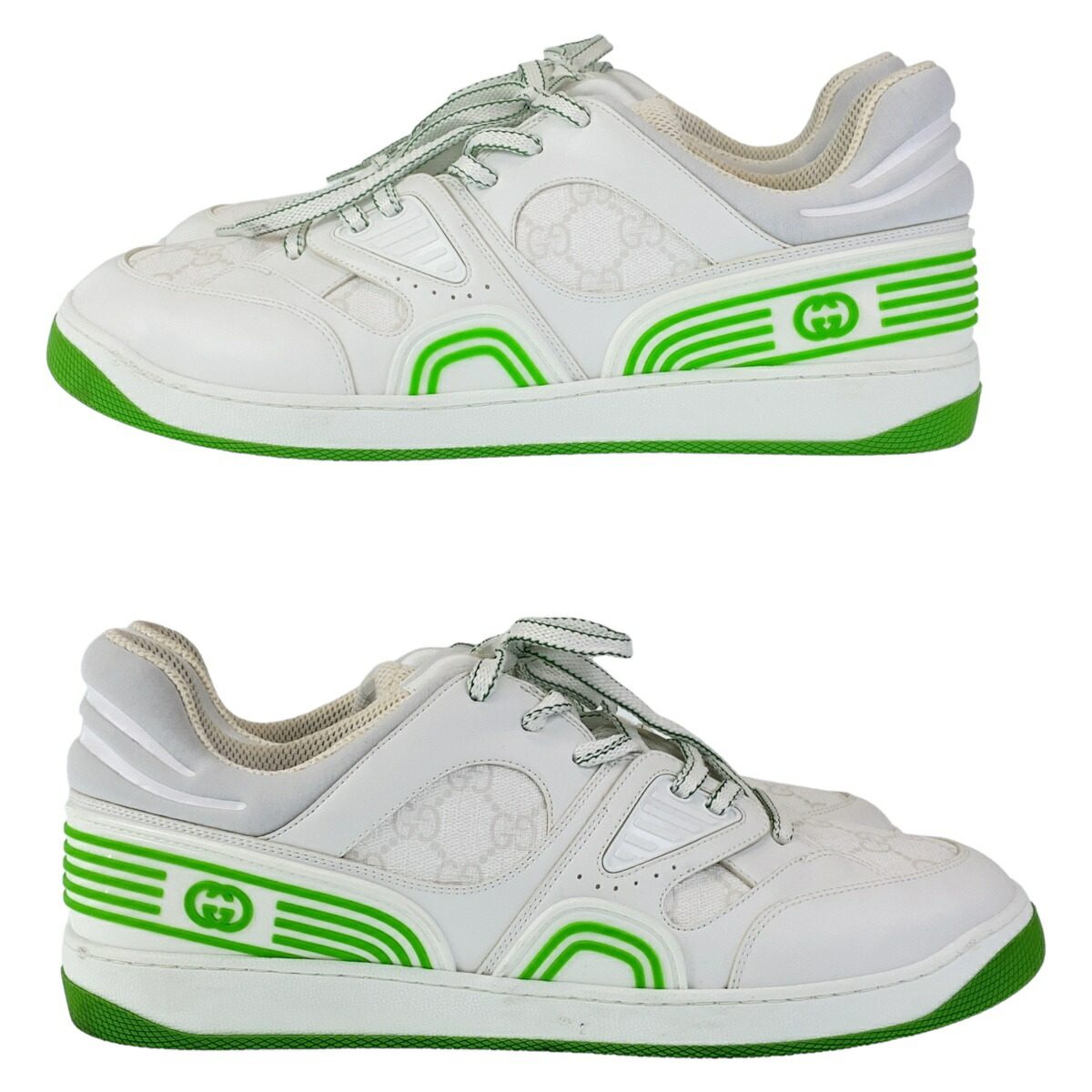 グッチ バスケット GGキャンバス レザースニーカー