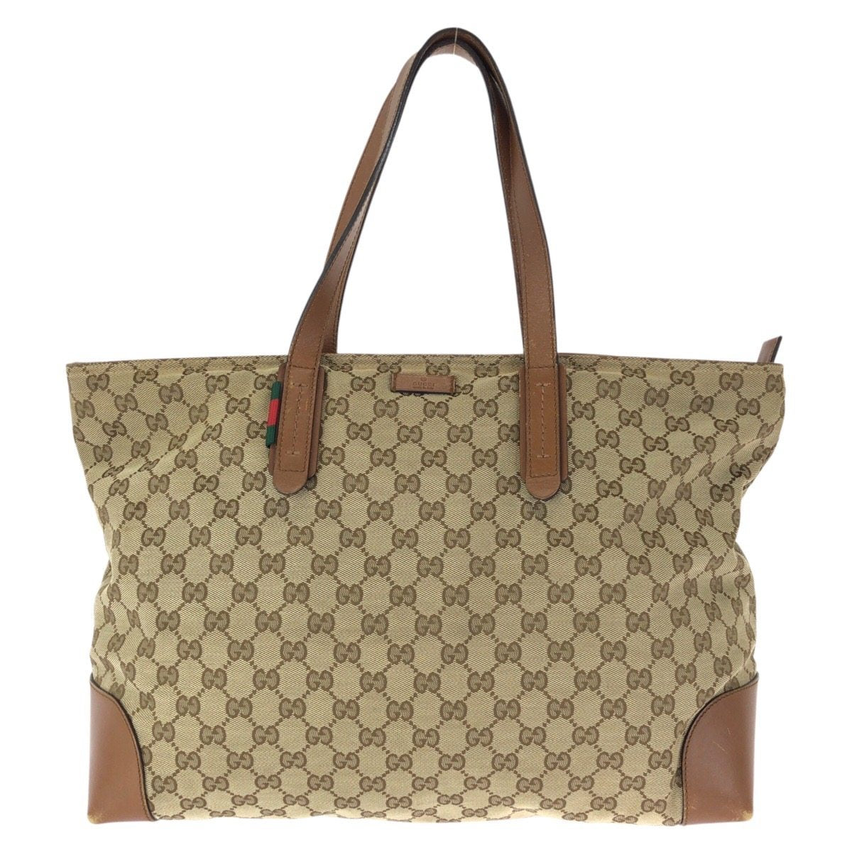 グッチ GGキャンバス レザートートバッグ