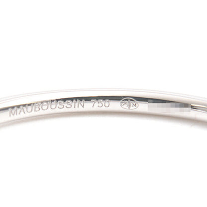 Mauboussin 18K ホワイトゴールド ダイヤモンド フープ ピアス