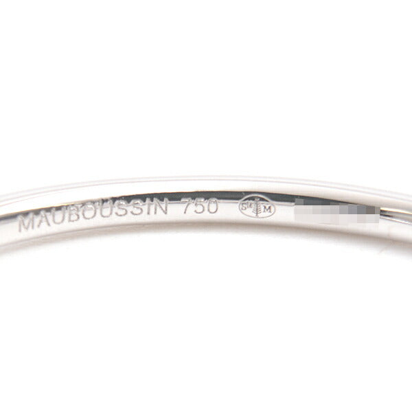 Mauboussin 18K ホワイトゴールド ダイヤモンド フープ ピアス