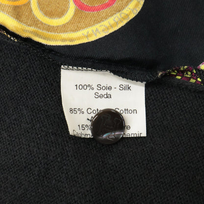 エルメス シルクニット切替長袖シャツ L トップス