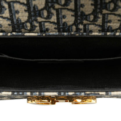 ディオール 30モンテーニュ オブリーク レザー ジャカード ショルダーバッグ
