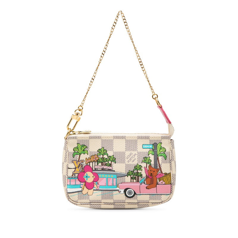 ルイヴィトン ミニポシェットアクセソワール ダミエアズールヴィヴィエンヌ ミニバッグ