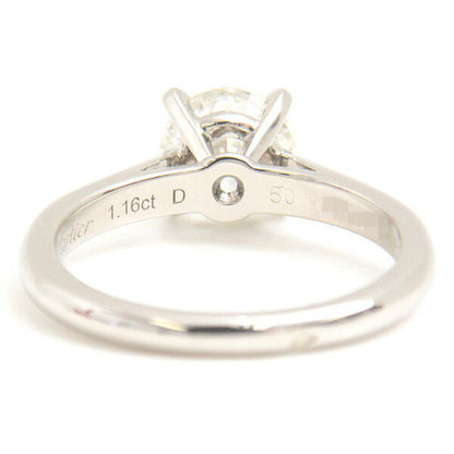 カルティエ PT950 ダイヤモンド ソリティア リング D1.16ct