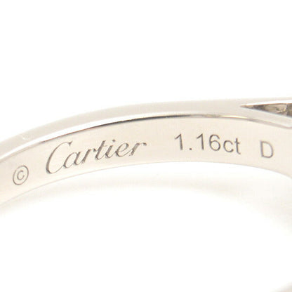 カルティエ PT950 ダイヤモンド ソリティア リング D1.16ct
