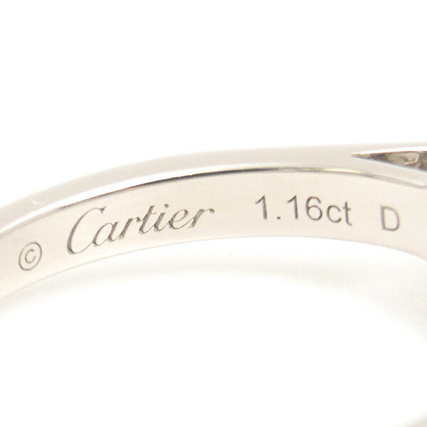 カルティエ PT950 ダイヤモンド ソリティア リング D1.16ct