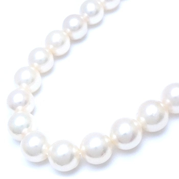 Akoya パール ネックレス シルバー 8.5-9mm