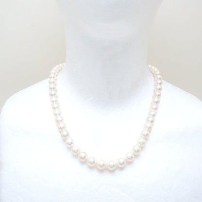 Akoya パール ネックレス シルバー 8.5-9mm