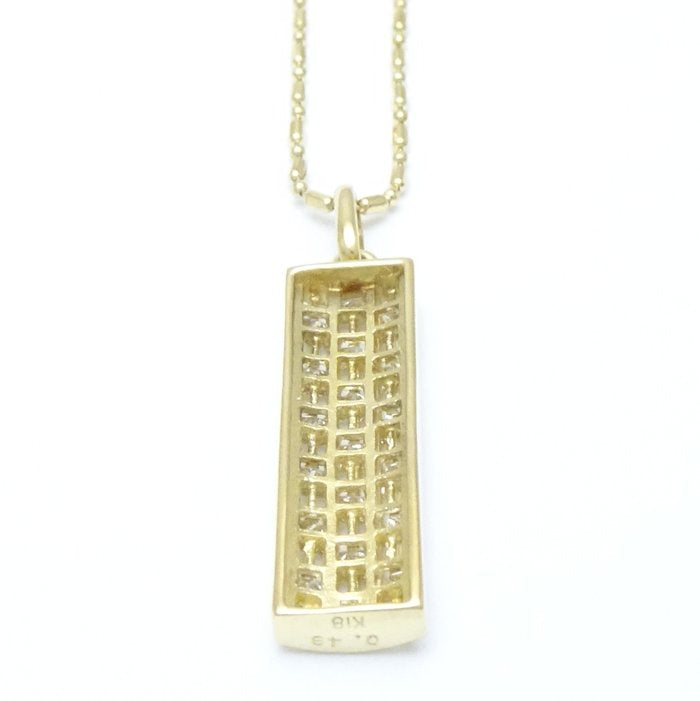 ダイヤモンド ネックレス 0.48ct K18YG イエロー ゴールド