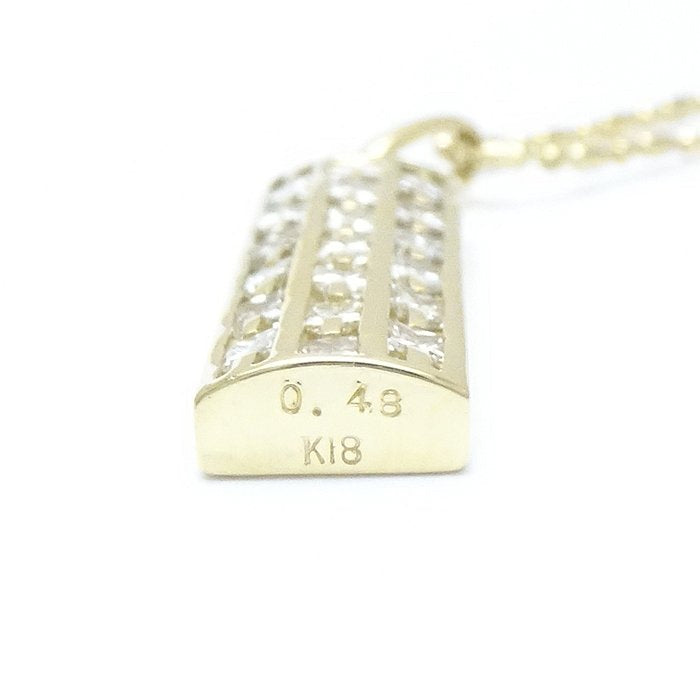 ダイヤモンド ネックレス 0.48ct K18YG イエロー ゴールド