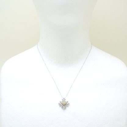 ダイヤモンド ネックレス K18WG/K18YG ゴールド