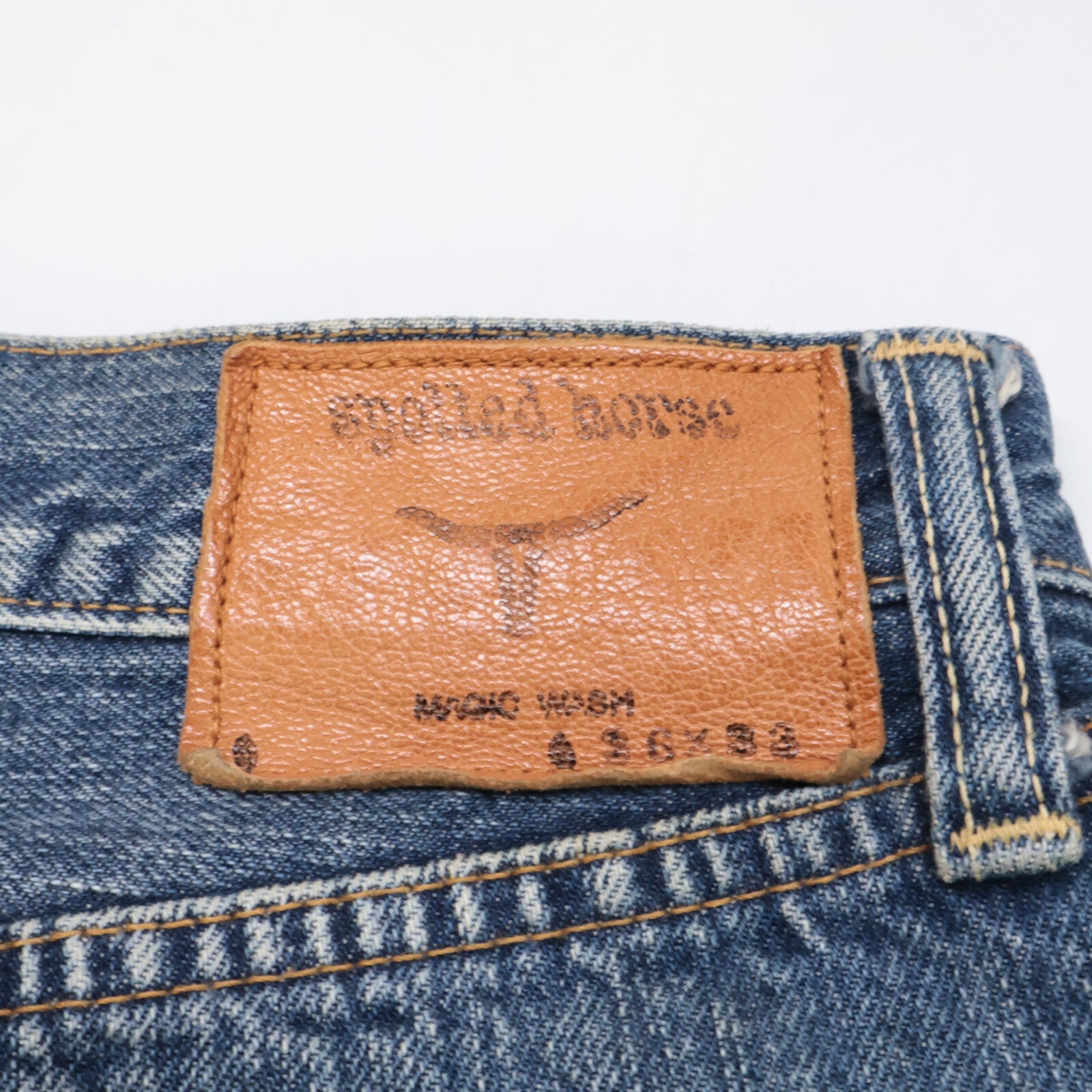 ヨウジヤマモト xSPOTTED HORSE CRAFT コットンデニムパンツ