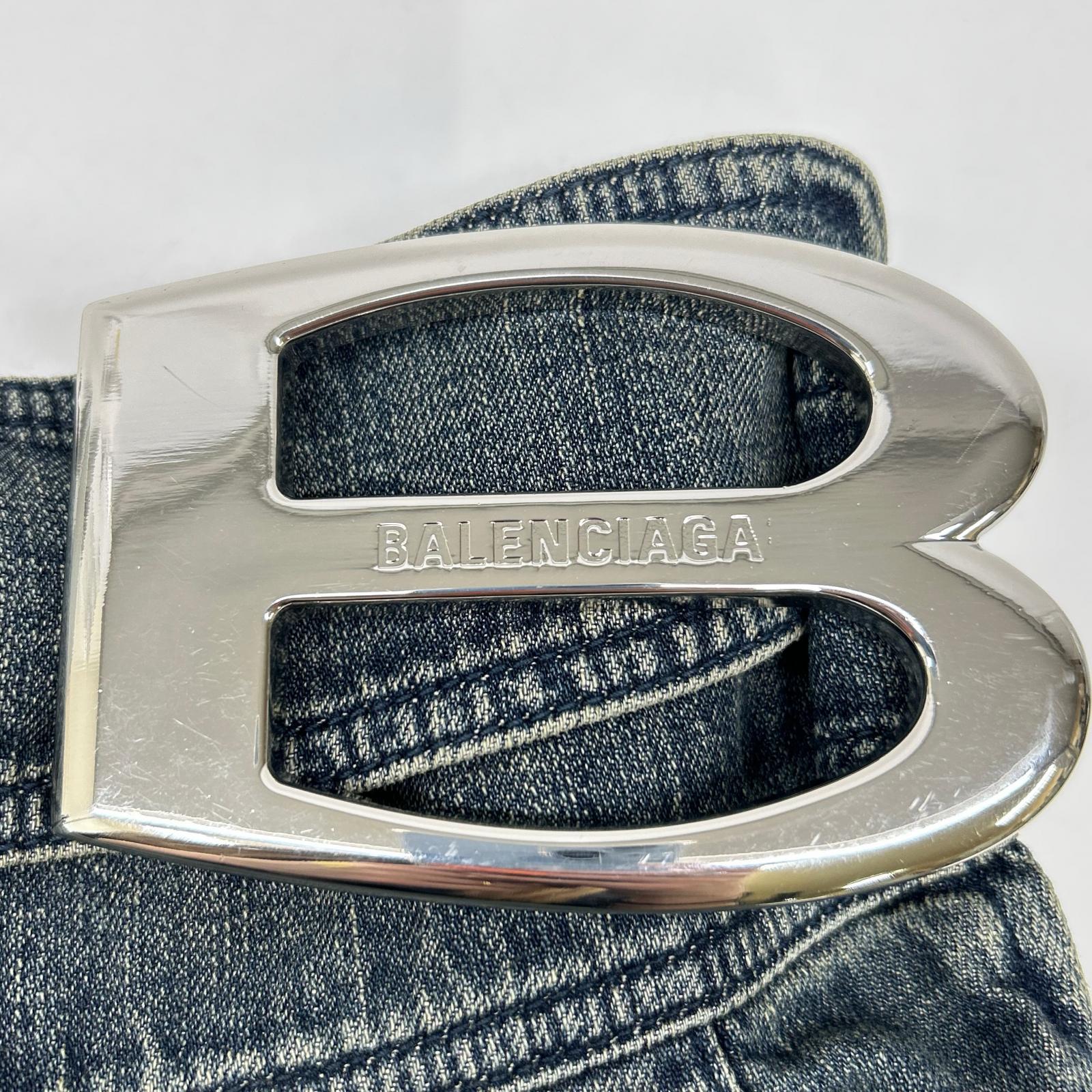 バレンシアガ Buckle Pleated コットンスカート