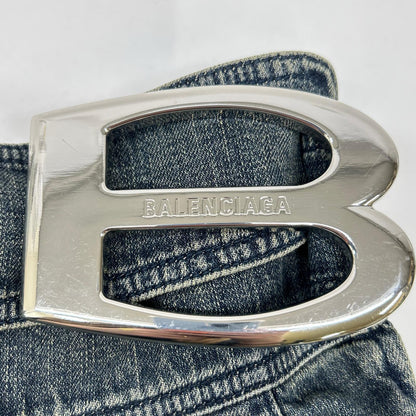 バレンシアガ Buckle Pleated コットンスカート