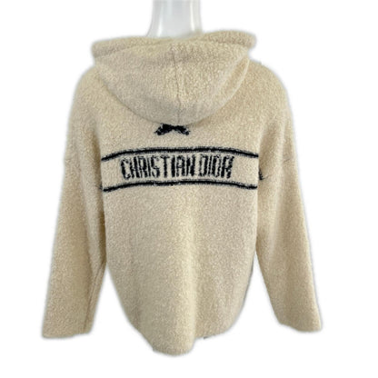 クリスチャンディオール カシミヤアルパカシルクウールニットフーディ