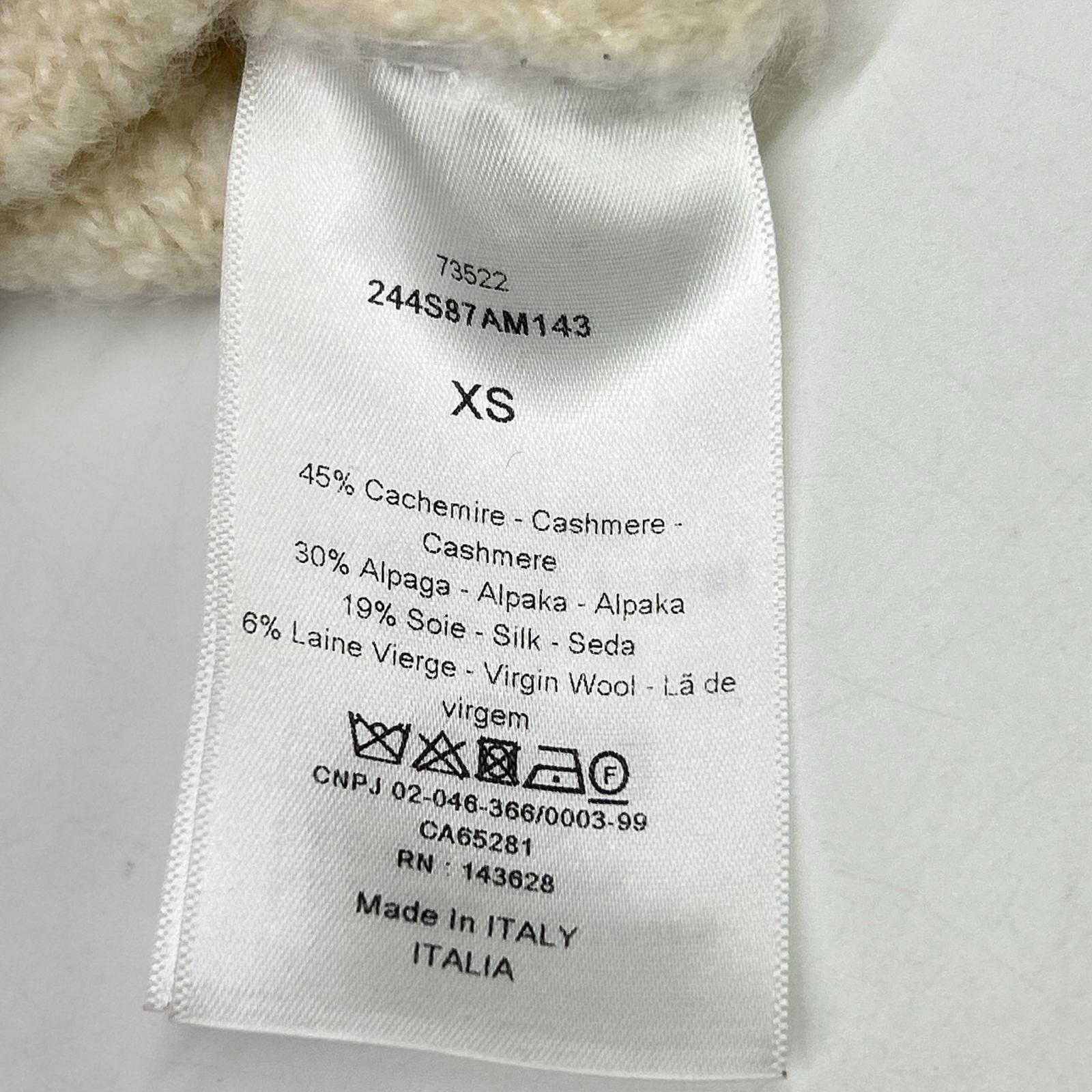 クリスチャンディオール カシミヤアルパカシルクウールニットフーディ