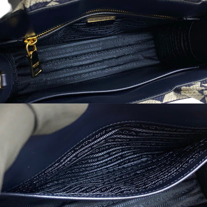 プラダ シンボル エンブロイダリー ファブリック2wayバッグ