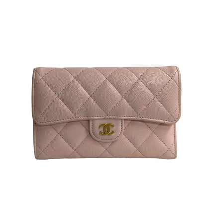 シャネル マトラッセ レザー 二つ折り財布