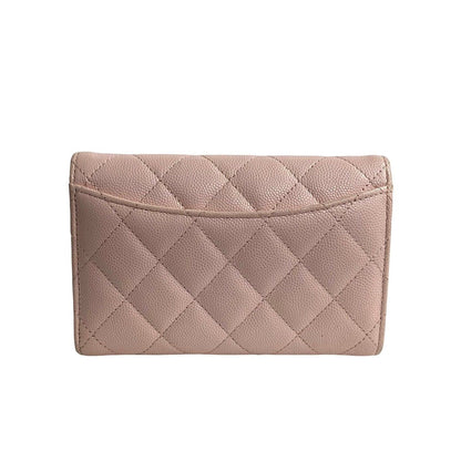 シャネル マトラッセ レザー 二つ折り財布