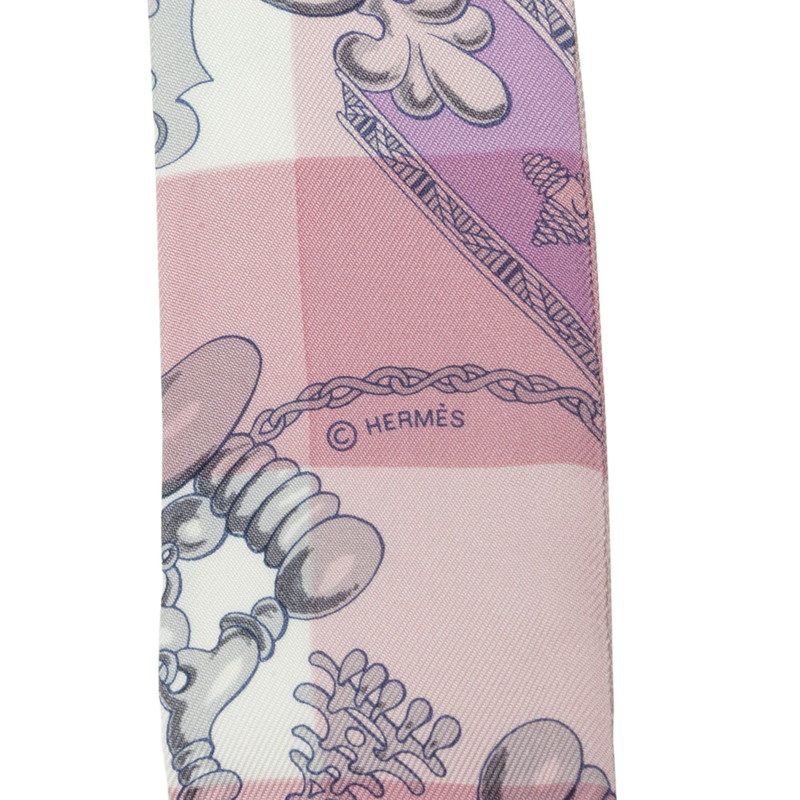 エルメス Mors et Gourmettes Vichy シルクスカーフ