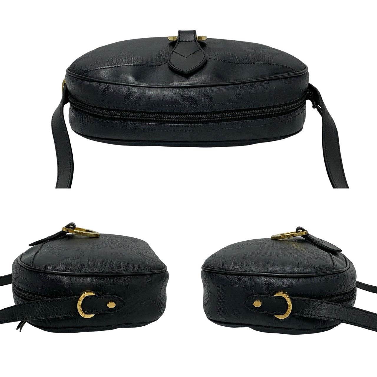 クリスチャン ディオール トロッター レザー ショルダー バッグ