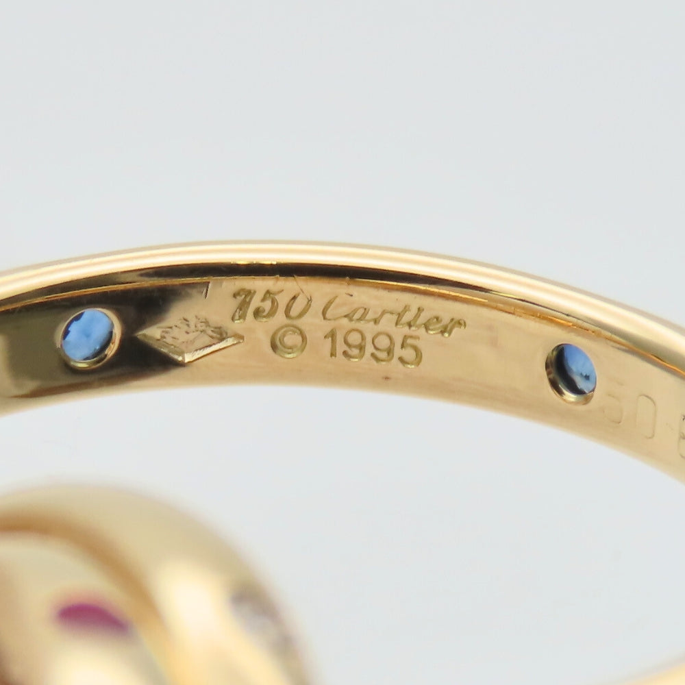 カルティエ トリニティ Au750 ダイヤモンドリング 10号