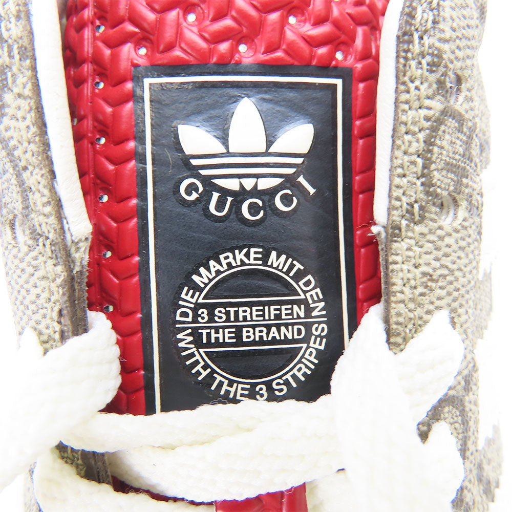 中古 GUCCI スニーカー Adidas コラボ GG スプリーム キャンバス