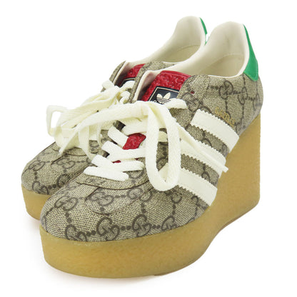 中古 GUCCI スニーカー Adidas コラボ GG スプリーム キャンバス