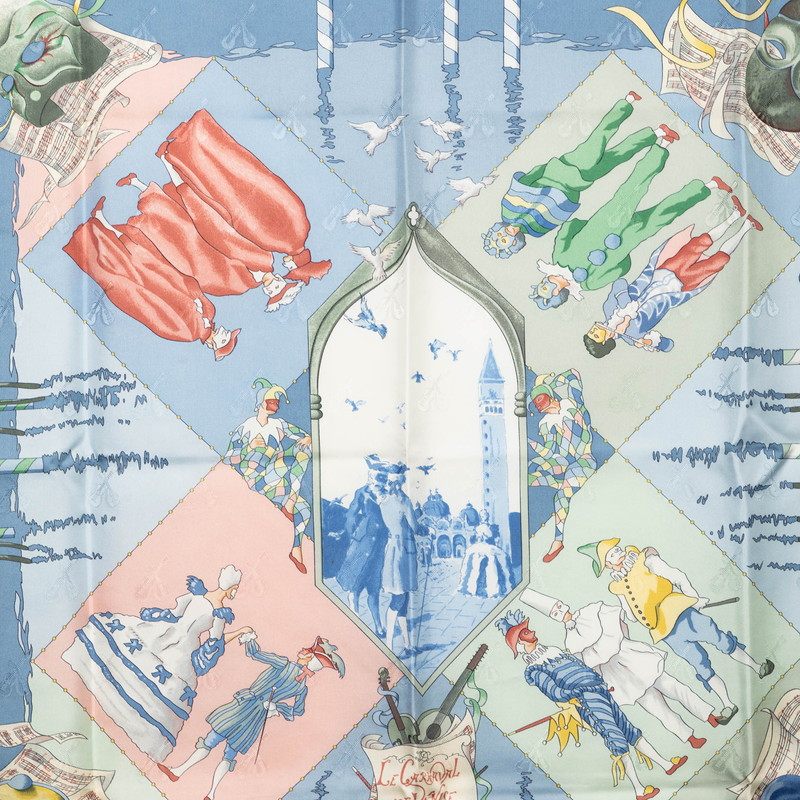 エルメス LE CARNAVAL DE VENISE シルクスカーフ