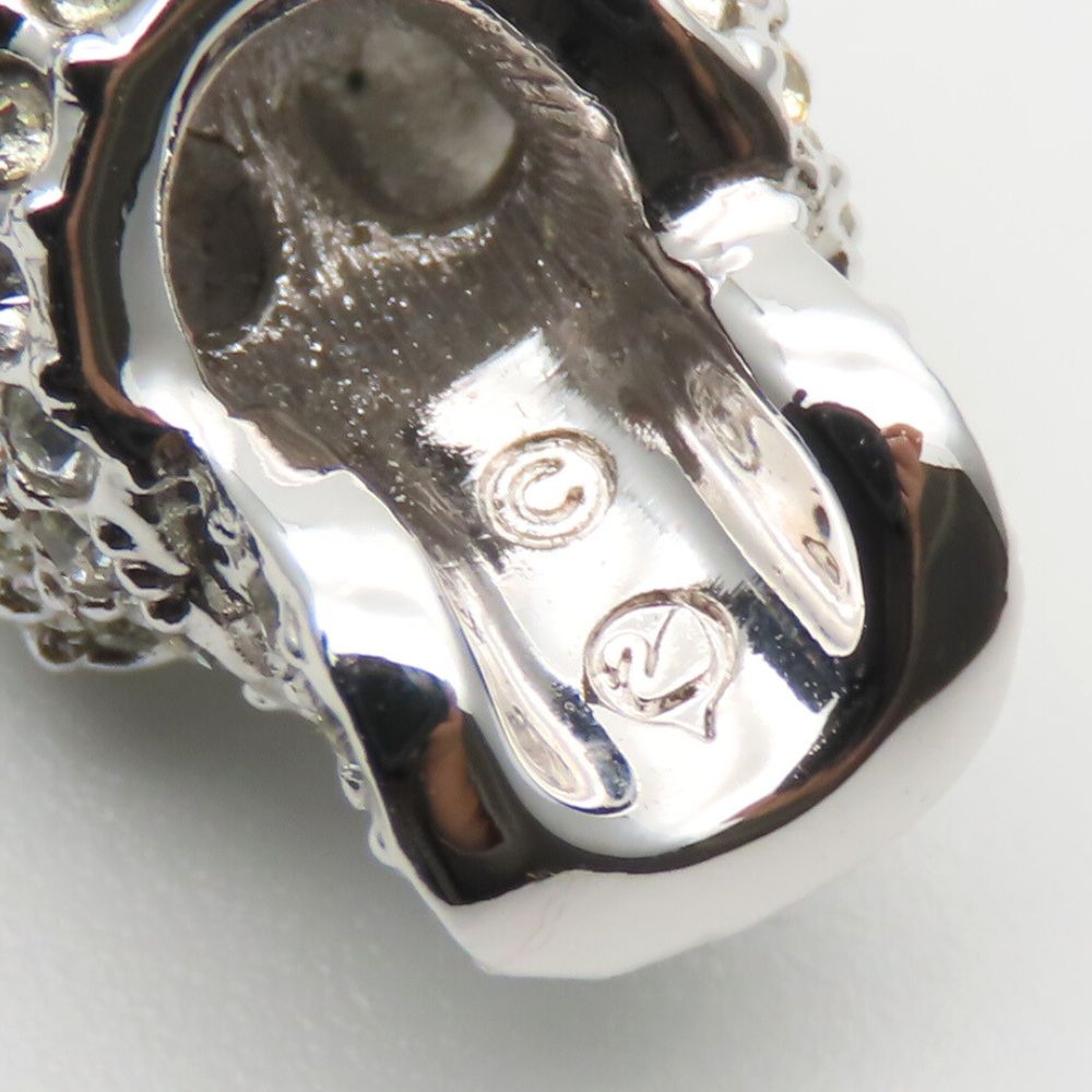 スワロフスキー スカル ラインストーン ネックレス