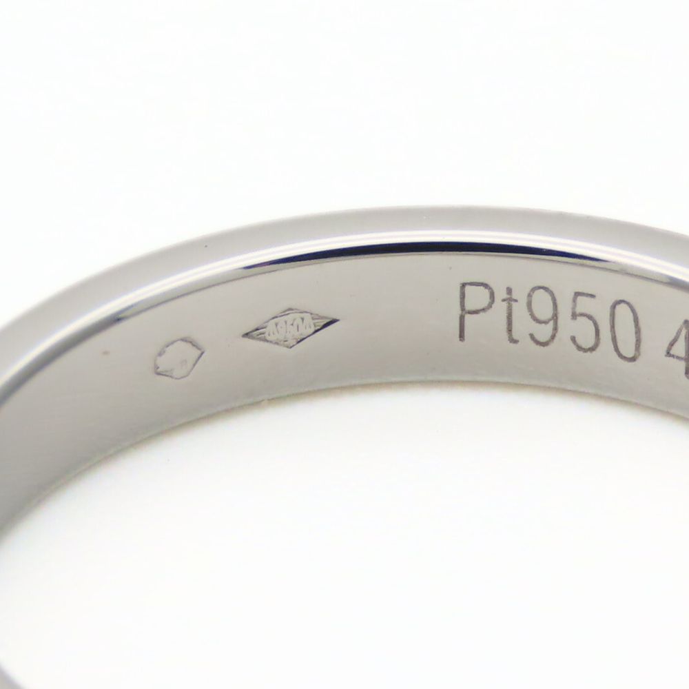 カルティエ エングレーブド Pt950 プラチナ ダイヤモンド リング 9号