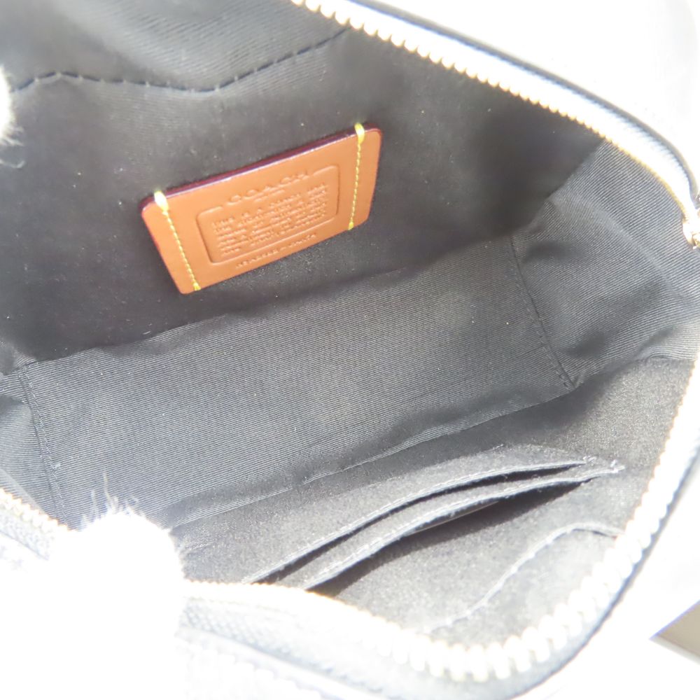 コーチ ストロー レザー2wayショルダーバッグ