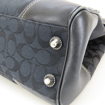 コーチ シグネチャー キャンバス レザー ショルダーバッグ