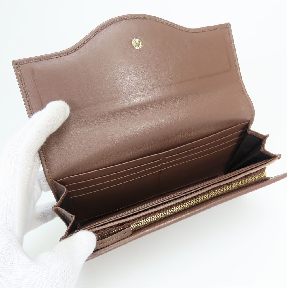 グッチ インターロッキングG シマレザー 長財布
