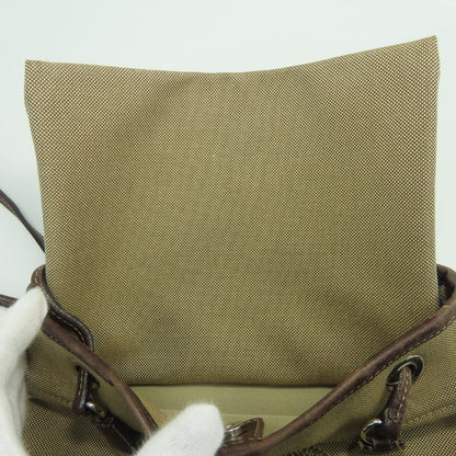 プラダ キャンバス レザー ショルダーバッグ