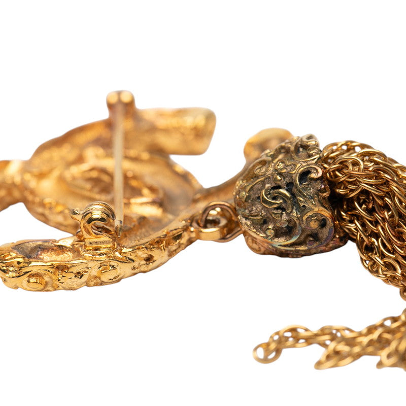 シャネル ココ マーク ラバ フリンジ ブローチ