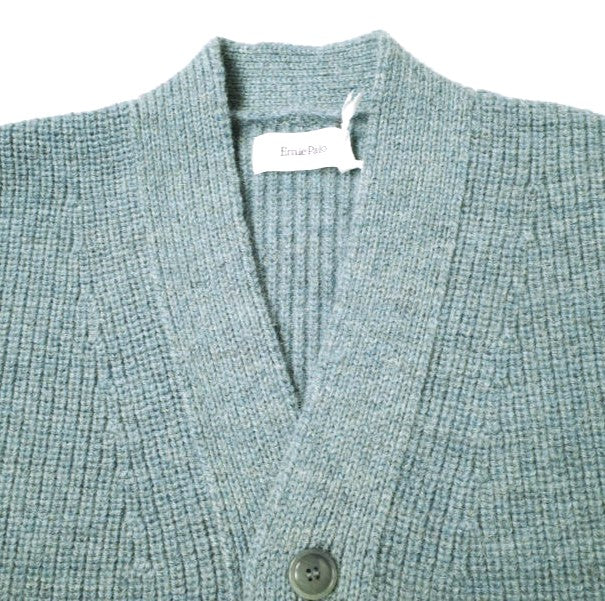 アーニーパロ SHETLAND WOOL RIB MIDDLE CARDIGAN ウールカーディガン