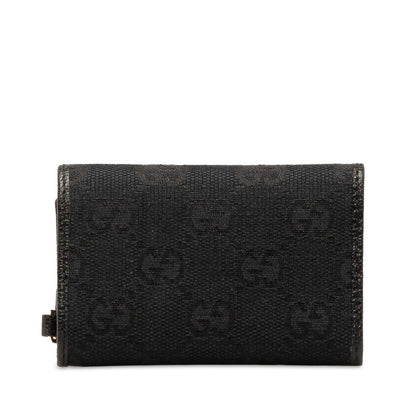グッチ GG キャンバス レザー キーケース 6 フック 154184