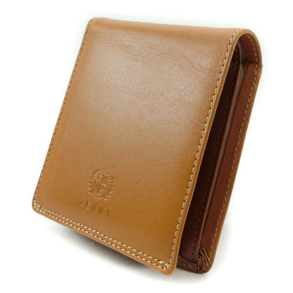 Zenny レザー 二つ折り財布 キャメル