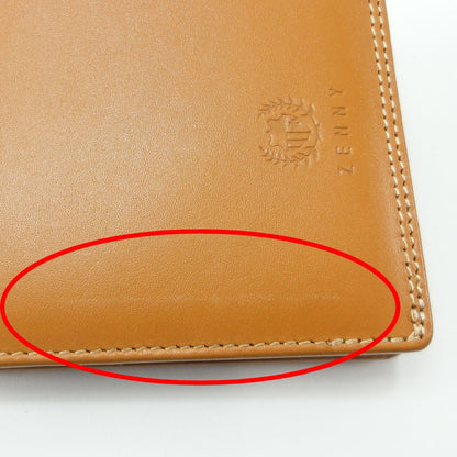 Zenny レザー 二つ折り財布 キャメル