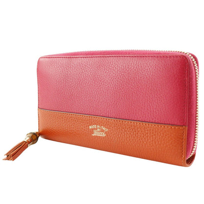 グッチ バンブー タッセル バイカラー ジップ ウォレット