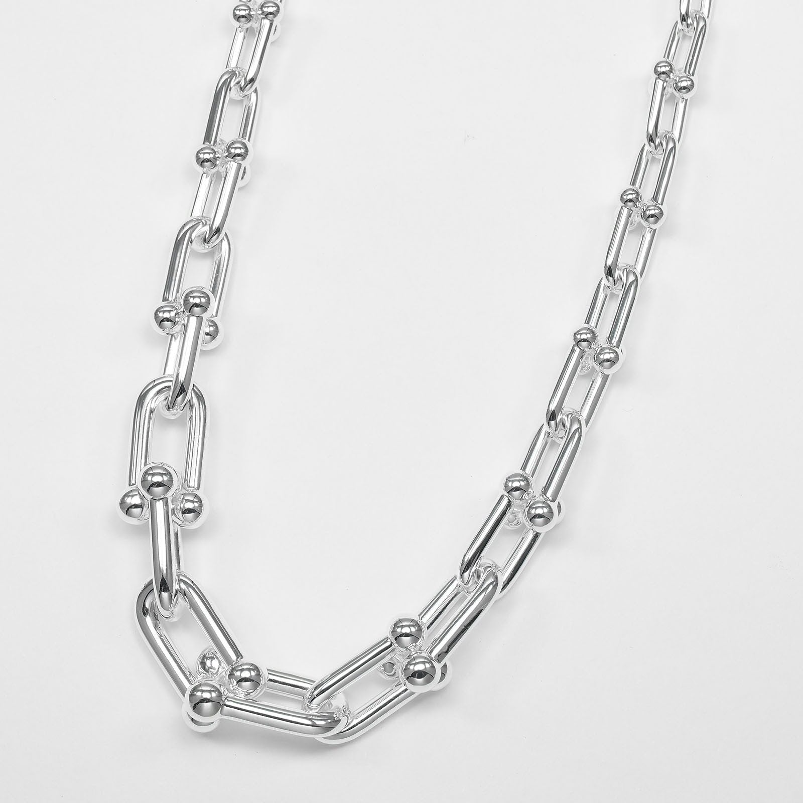 ティファニー ハードウェア グラジュエイテッドリンク シルバー ネックレス
